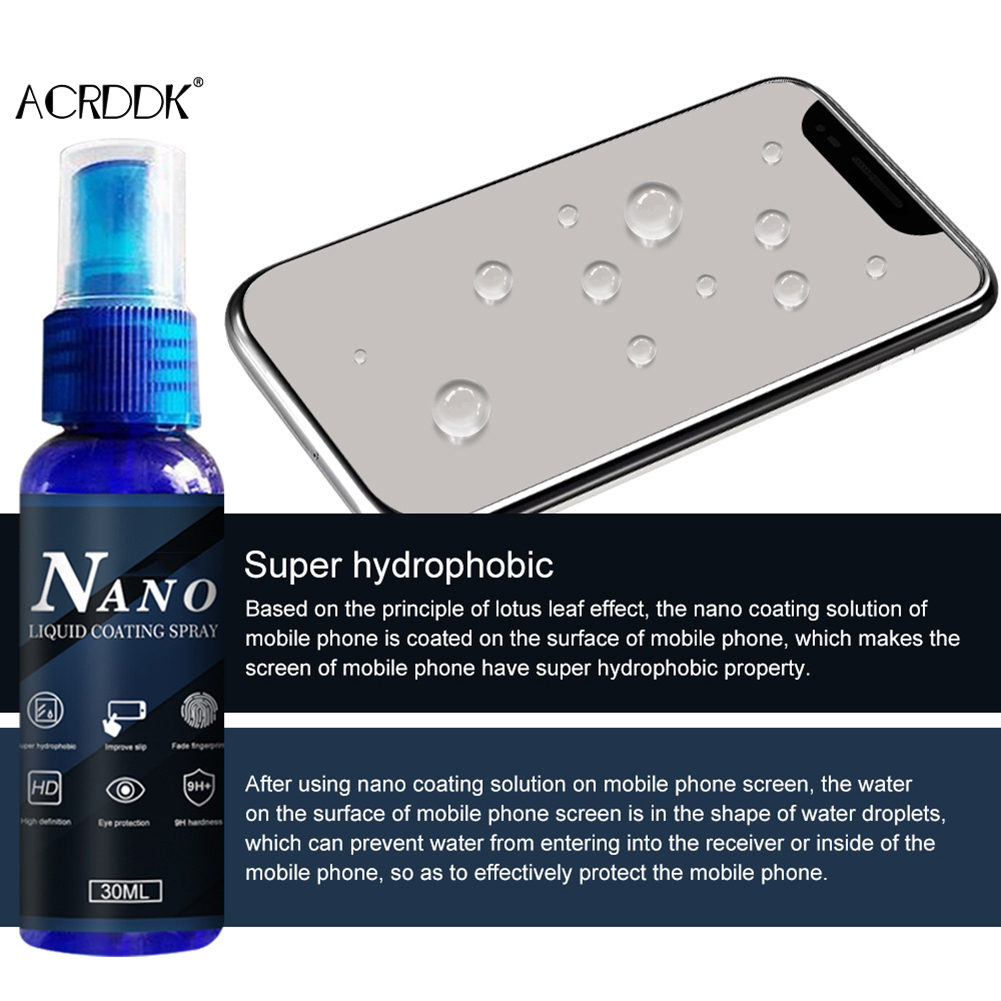 Pelindung layar kaca cair Nano - Oleophobic Coating Spray ulasan dan harga