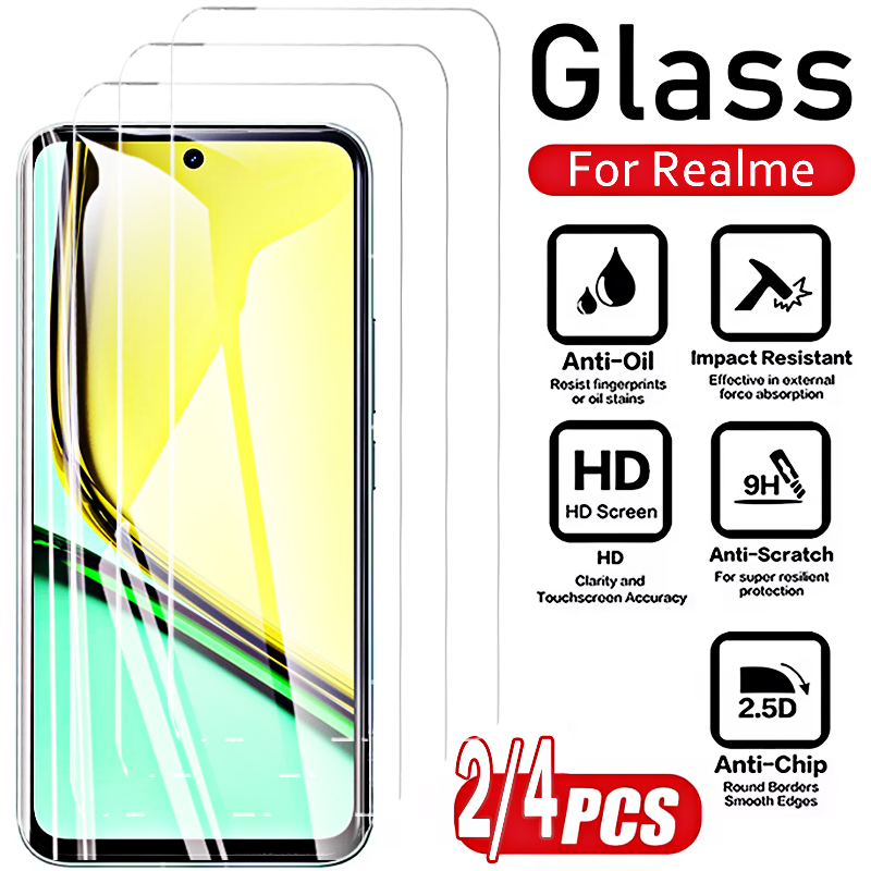 2/4 Buah Kaca Tempered Depan u - Realme C67 ulasan dan harga